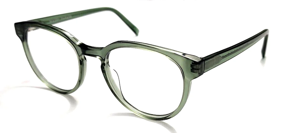 Warby Parker Wright M712 Crystal Green Round Eyeglasses Frame 51-19 140 New