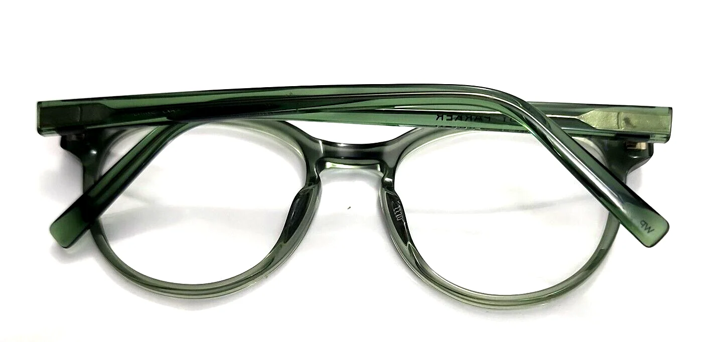 Warby Parker Wright M712 Crystal Green Round Eyeglasses Frame 51-19 140 New 3