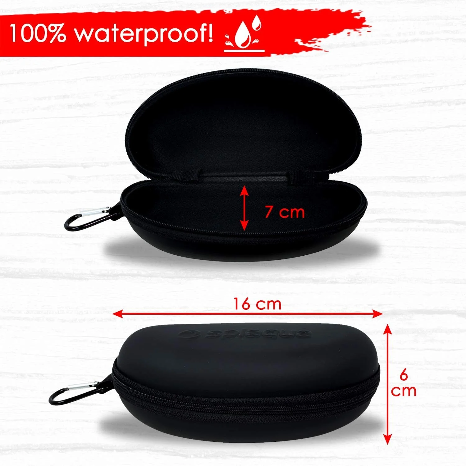 Waterproof Sunglasses and Eyeglasses Case - Durable, Hard EVA Zippered... 3