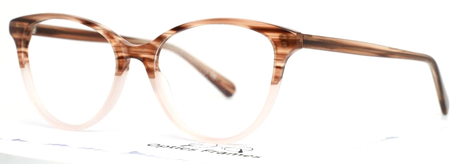 WC2020-18 Pink Tortoise Womens Semi Cat Eye Eyeglasses 53-16-140 B:42