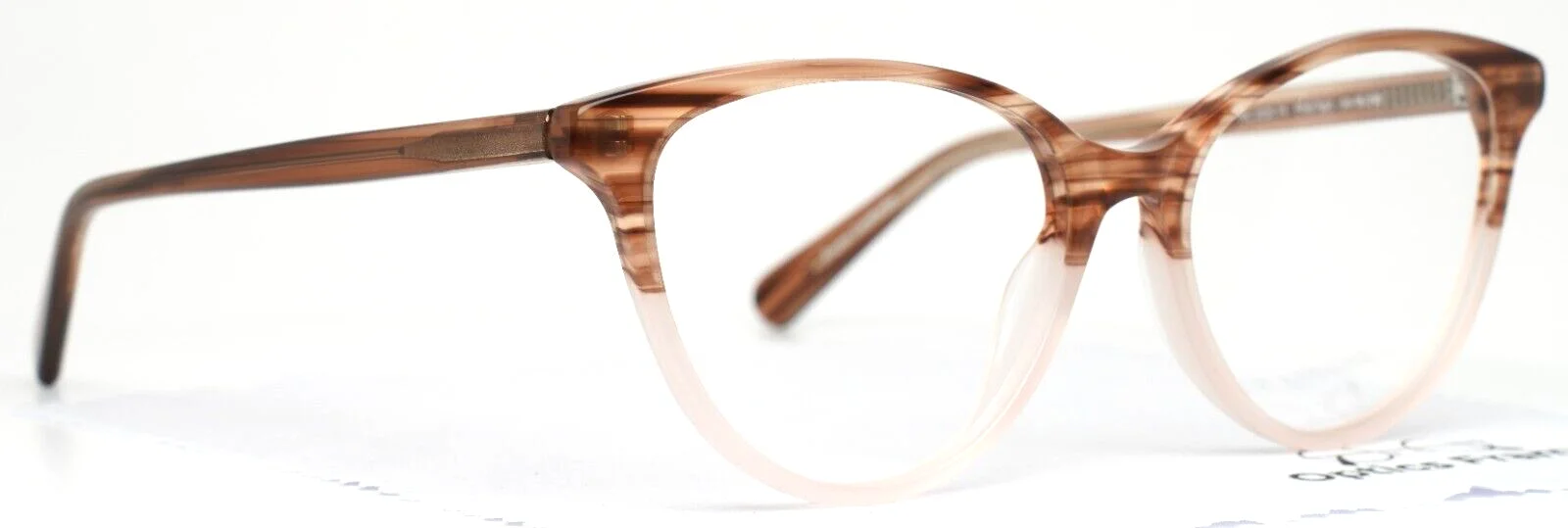 WC2020-18 Pink Tortoise Womens Semi Cat Eye Eyeglasses 53-16-140 B:42 3