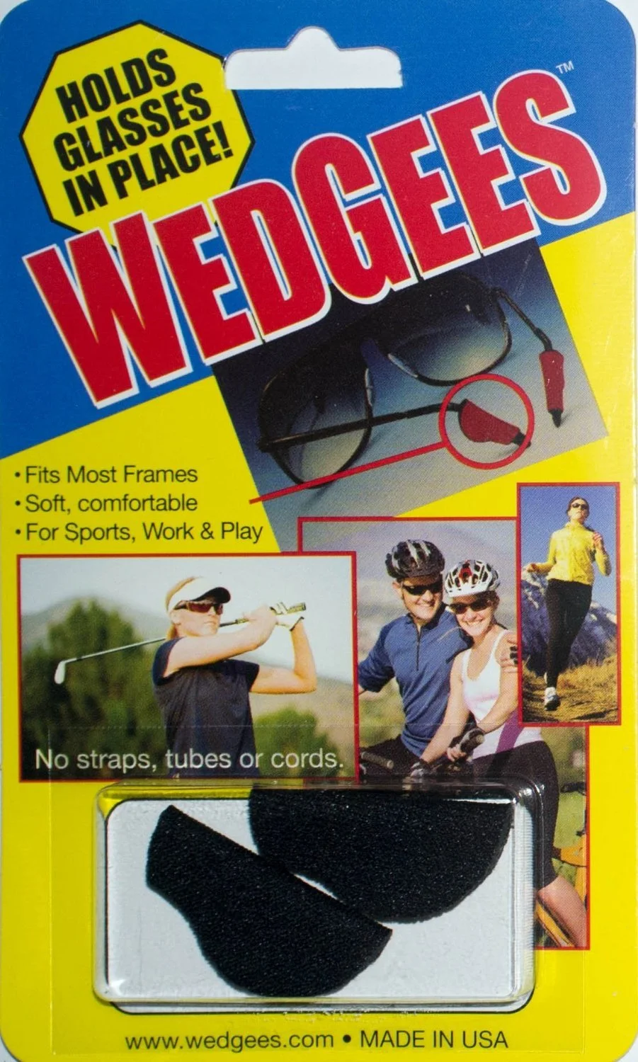 WEDGEES Eyeglasses Glasses Sunglasses Retainers Eyewear No Slip Grip Holders 3