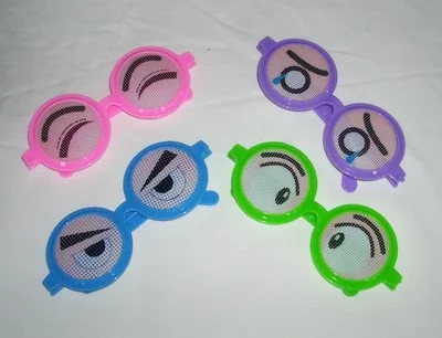 Weird Funny Emotion Eyeglasses Joke Gag Plastic Eye Spectacle Party bag Fillers 3