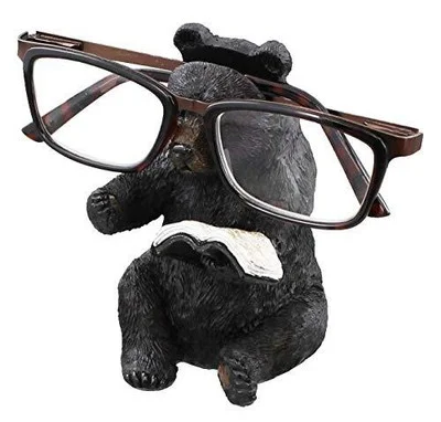 Whimsical Sitting Bear Reading Book Eyeglasses Holder Stand - Fun Glasses Keeper 3