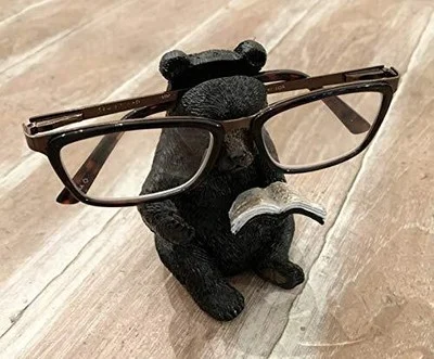 Whimsical Sitting Bear Reading Book Eyeglasses Holder Stand - Fun Glasses Keeper 4