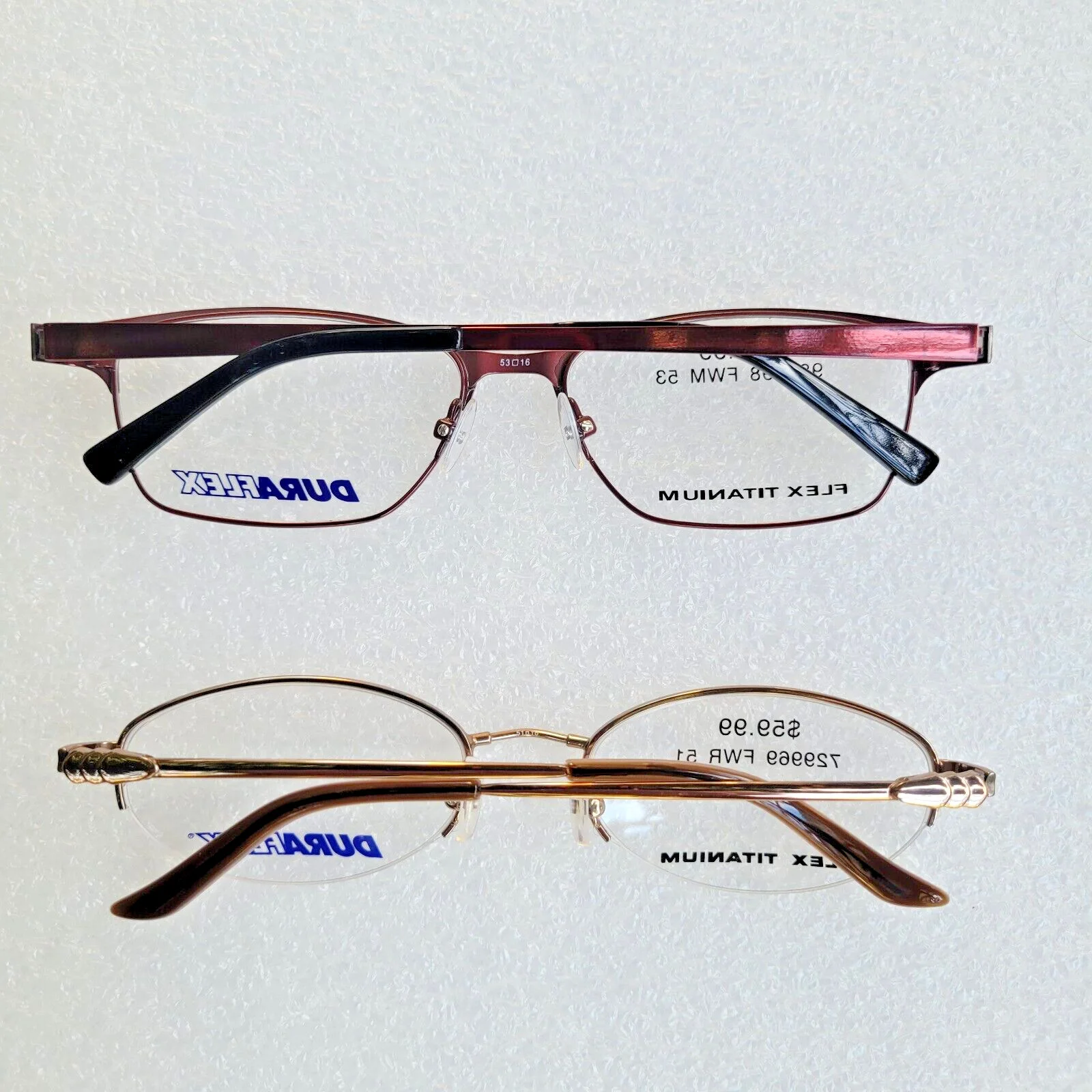Wholesale Bulk Lot 2 Designer Women Clear Lens Flex Titanium Eyeglasses Frames 2