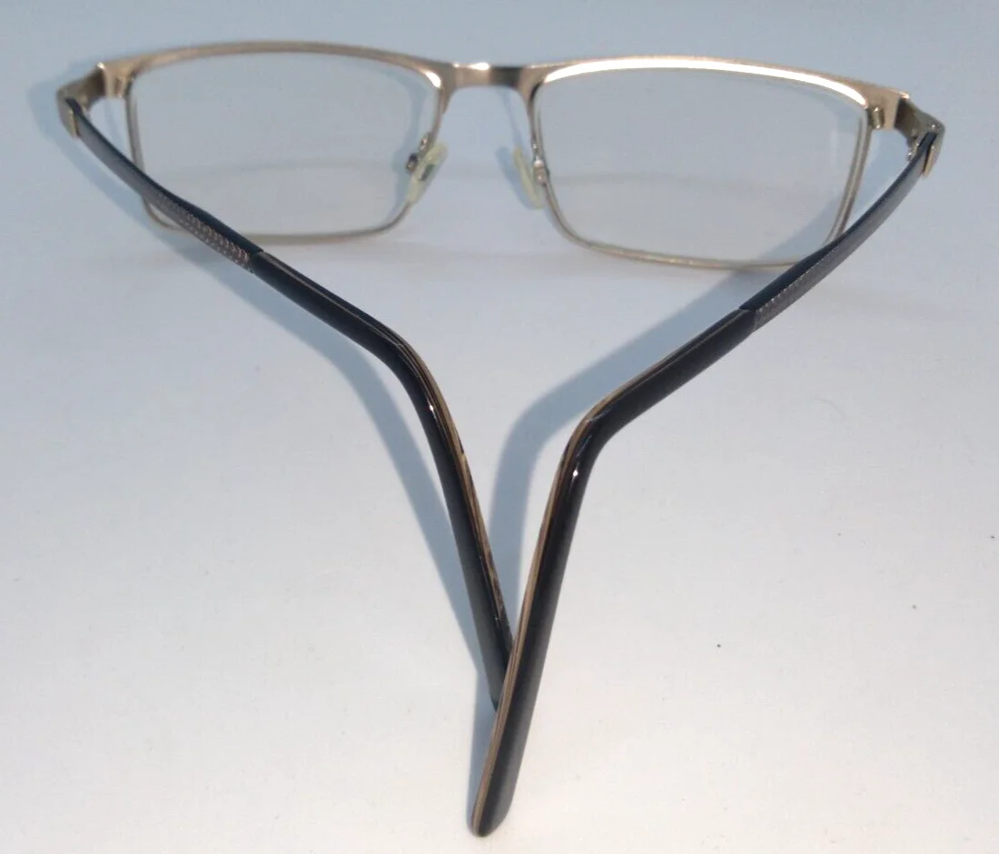 Wide Guyz Eyeglass Frames PAULIE Silver & Brown 60-17-155 3