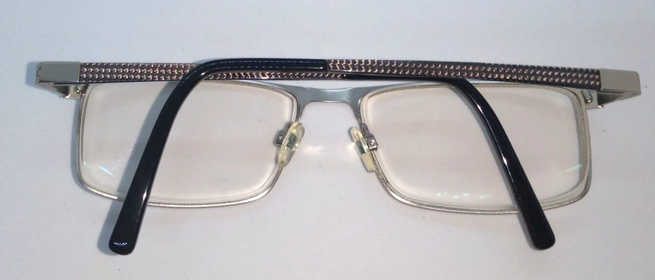 Wide Guyz Eyeglass Frames PAULIE Silver & Brown 60-17-155 4