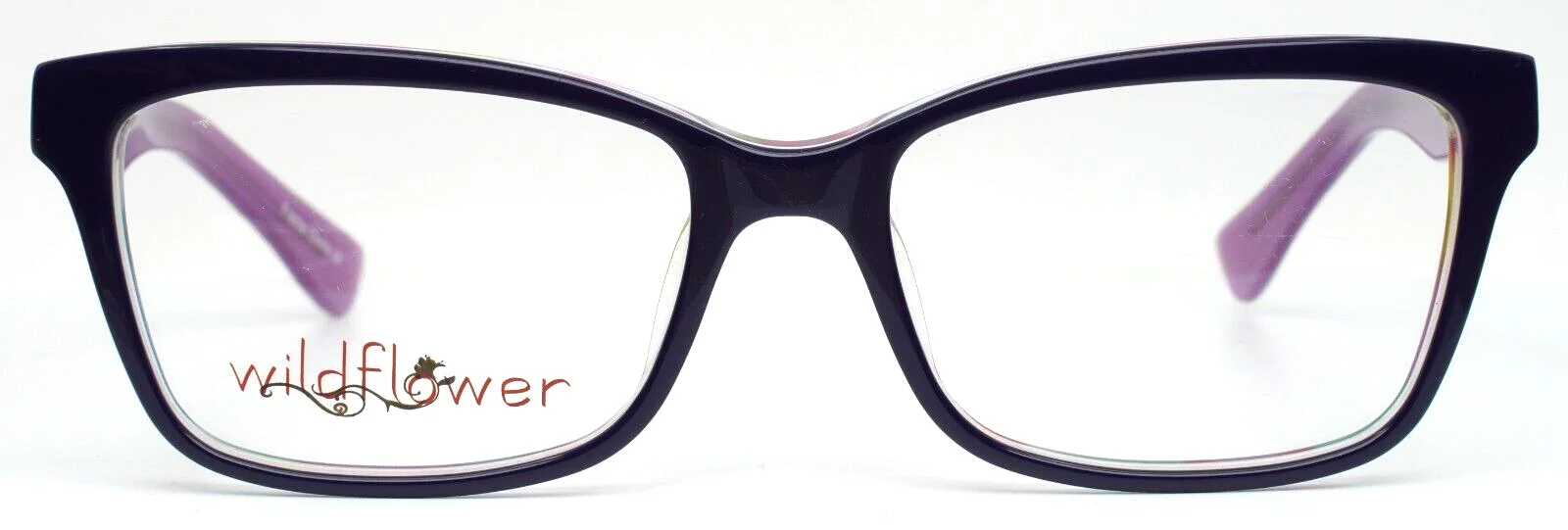 WILDFLOWER Cherry Purple Plum Womens Cat Eye Full Rim Eyeglasses 52-16-135 B:36 2