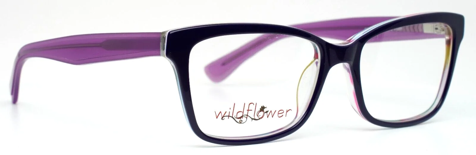 WILDFLOWER Cherry Purple Plum Womens Cat Eye Full Rim Eyeglasses 52-16-135 B:36 3