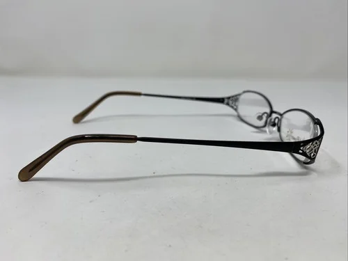 Wildflower Eyeglasses Frame Solandra Black Filigree 50-17-135 Black/Brown NY04 4