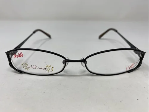 Wildflower Eyeglasses Frame Solandra Black Filigree 50-17-145 Brown PN96