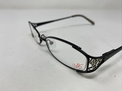 Wildflower Eyeglasses Frame Solandra Black Filigree 50-17-145 Brown PN96 2