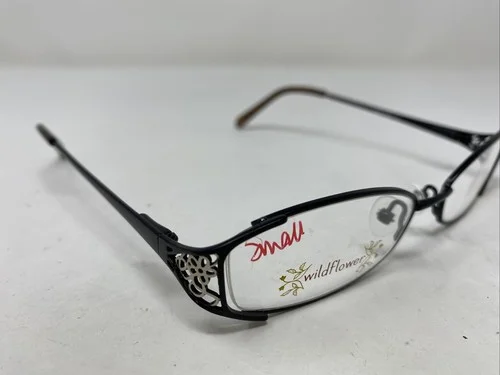 Wildflower Eyeglasses Frame Solandra Black Filigree 50-17-145 Brown PN96 3