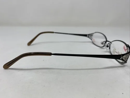 Wildflower Eyeglasses Frame Solandra Black Filigree 50-17-145 Brown PN96 4