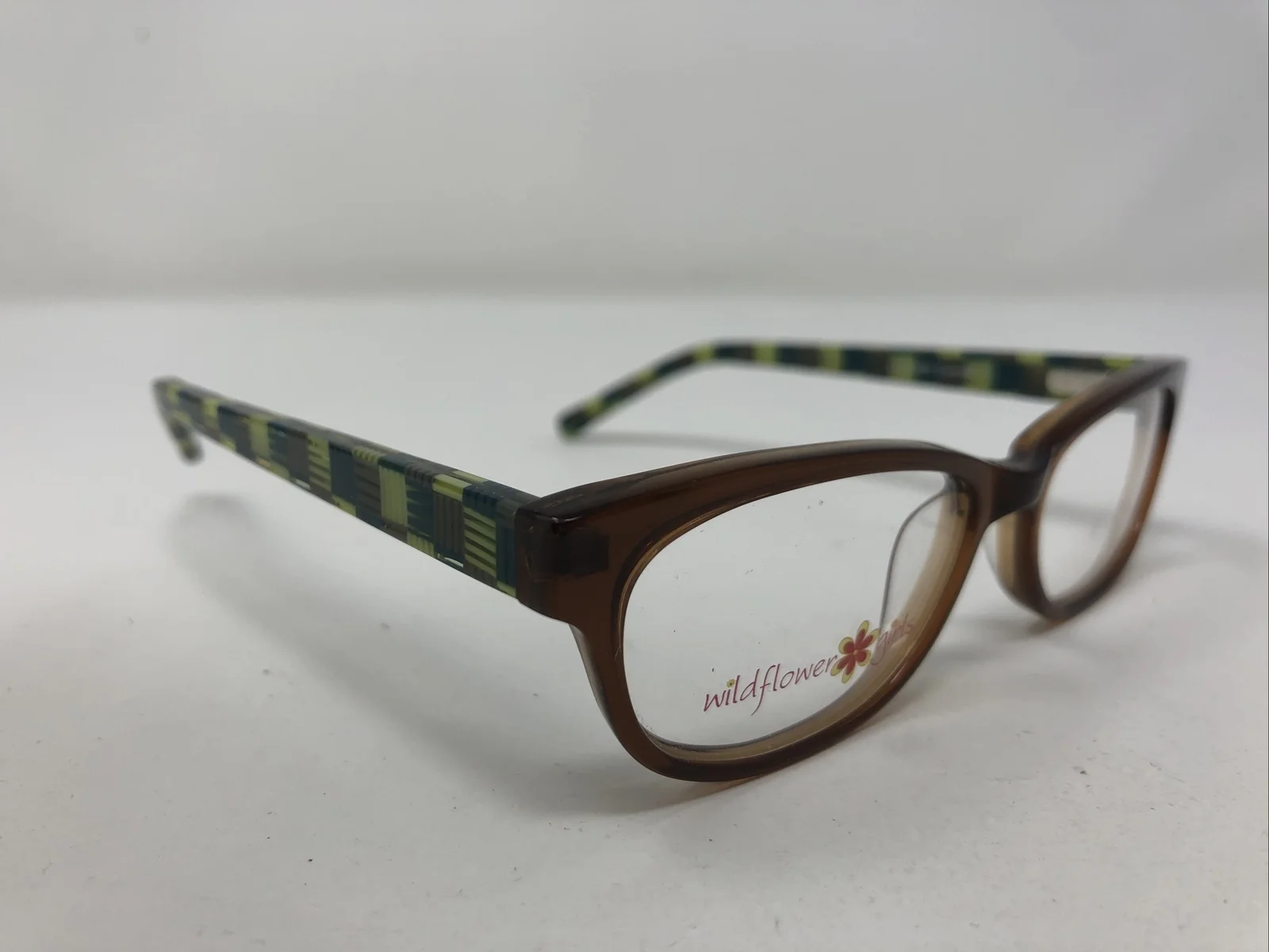 Wildflower Girls Eyeglasses Frame Peyton Caramel 47-15-130 Brown/Green PW47 3