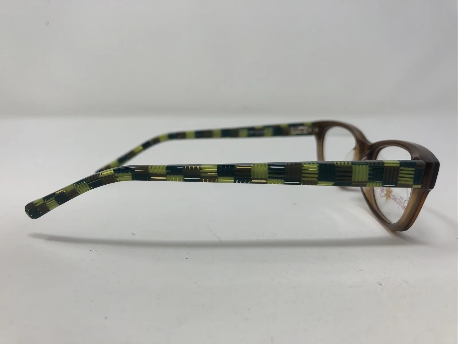 Wildflower Girls Eyeglasses Frame Peyton Caramel 47-15-130 Brown/Green PW47 4