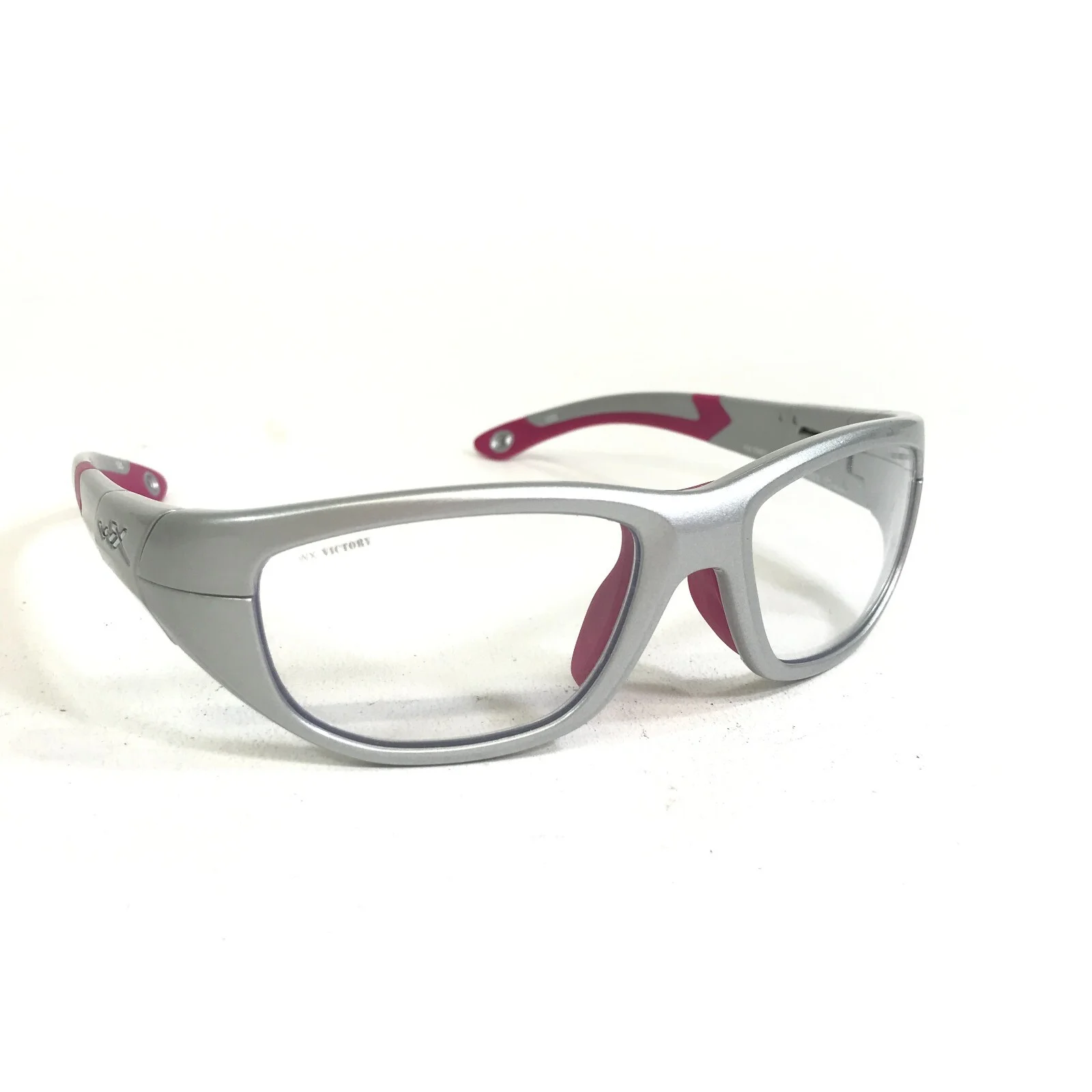 Wiley X Eyeglasses Frames Victory 1412 Pink Silver Wrap Without Strap 51-18-125 3
