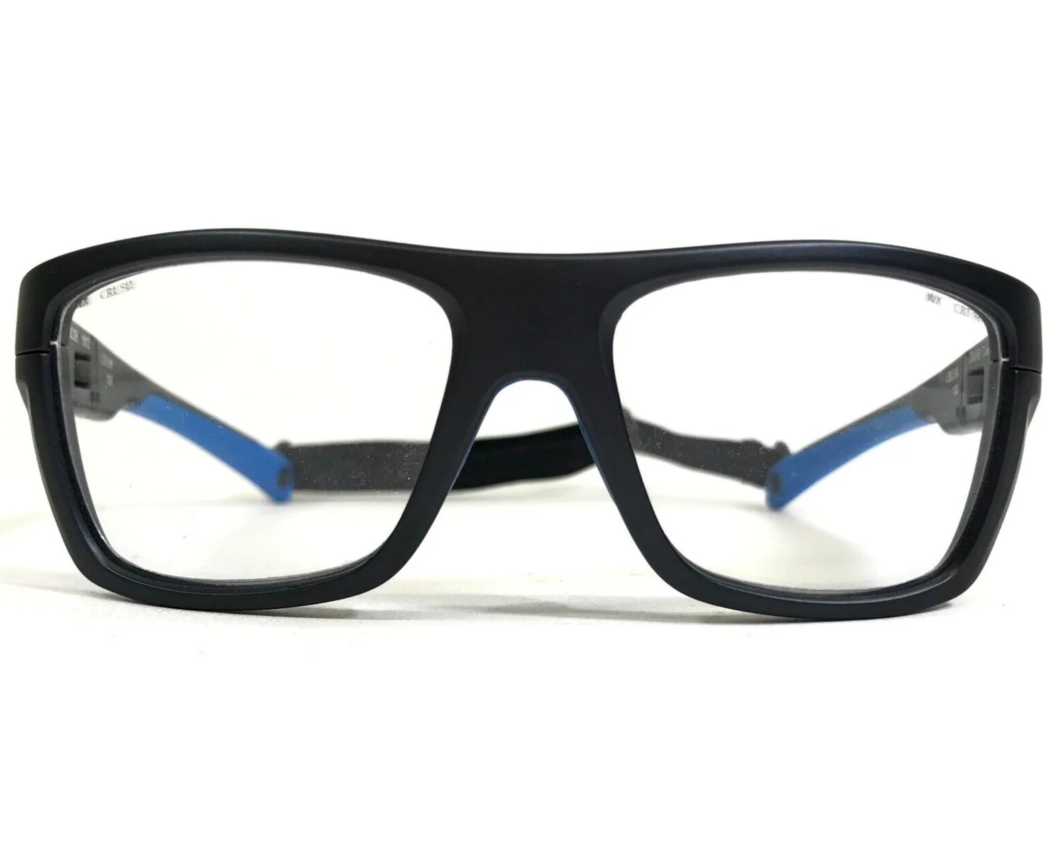 Wiley X Safety Eyeglasses Frames Crush 1812 Blue Matte Black w Strap 52-18-130