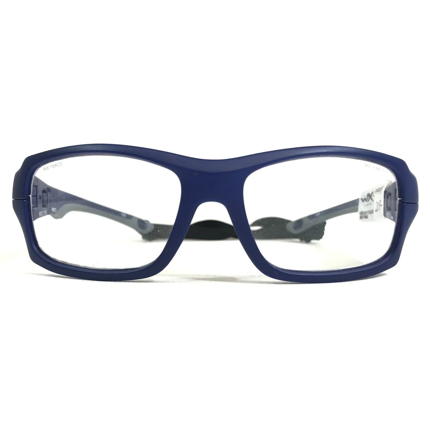 Wiley X Safety Eyeglasses Frames FIERCE 1501 Matte Grey Blue w Strap 52-18-135