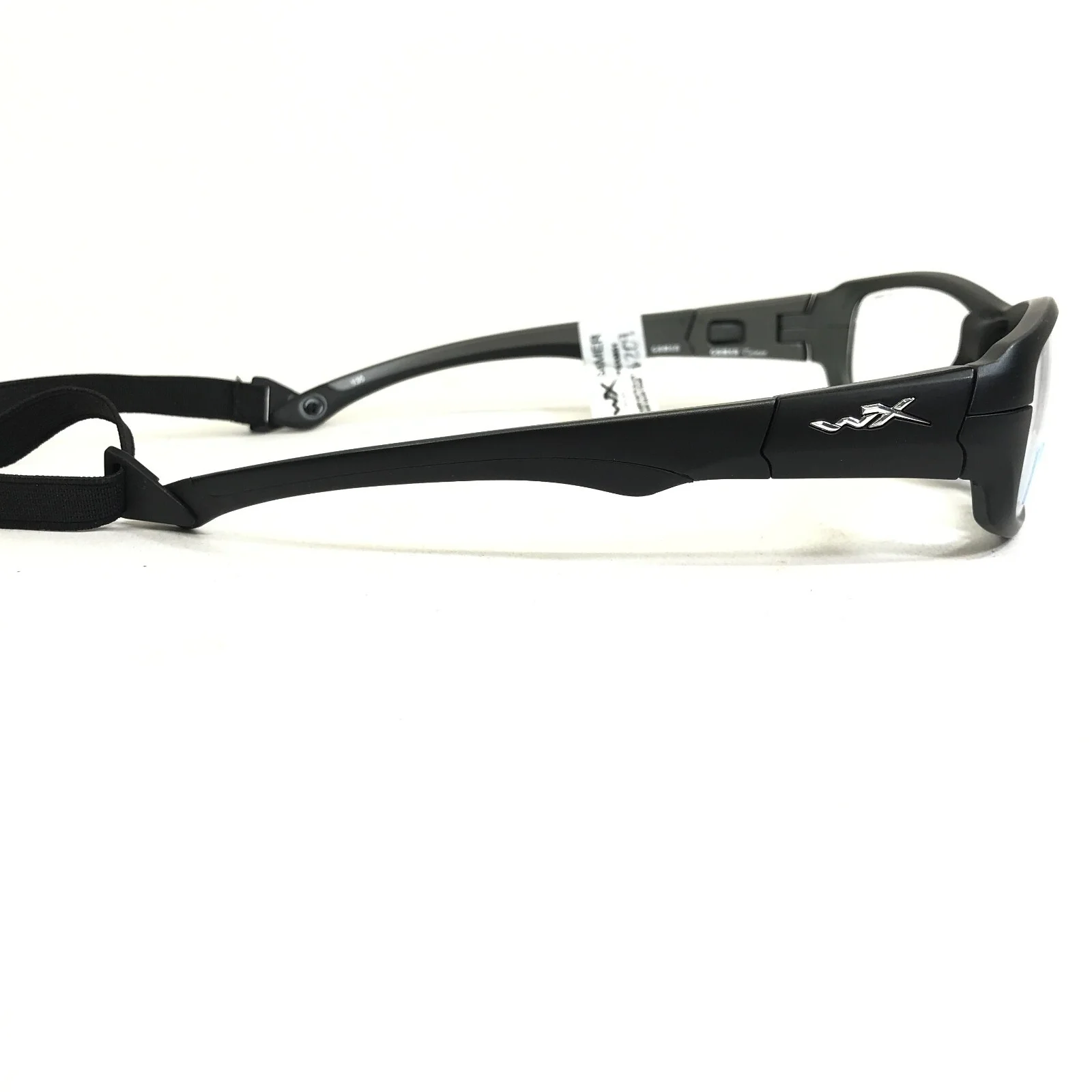 Wiley X Safety Eyeglasses Frames Gamer 1812 Matte Black Grey w Strap 57-18-135 3