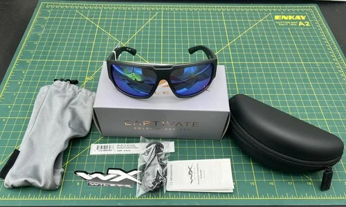 Wiley X Vallus Sunglasses ACVLS09 Matte Graphite | Polarized Blue Mirror Lens