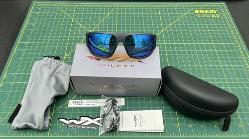 Wiley X Vallus Sunglasses ACVLS09 Matte Graphite | Polarized Blue Mirror Lens 2