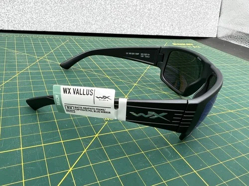 Wiley X Vallus Sunglasses ACVLS09 Matte Graphite | Polarized Blue Mirror Lens 4