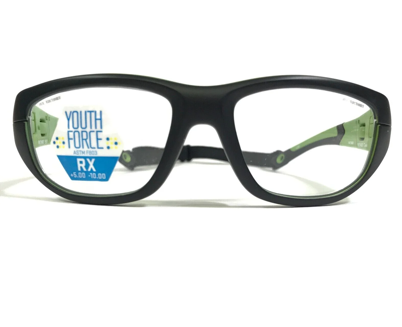 Wiley X Youth Force Kids Athletic Eyeglasses Frames Black Green 51-18-125 2