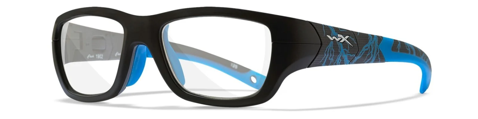Wiley X Youth Force Series Flash Black Electric Blue New Safety Frame 48-17-125