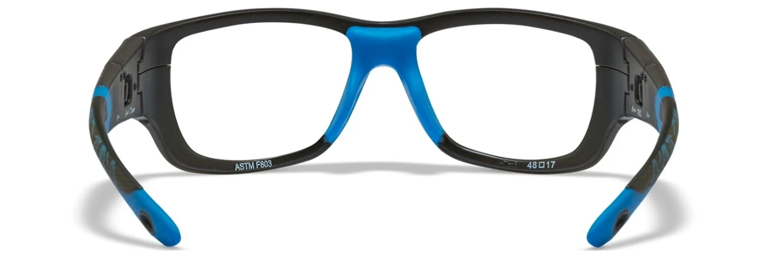 Wiley X Youth Force Series Flash Black Electric Blue New Safety Frame 48-17-125 4