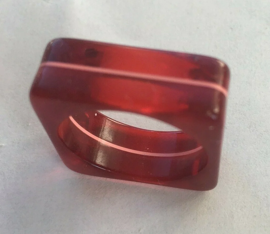 Wissing Fun Square Ring Multiple Options from Eyeglasses Acetate NEW Handmade 4