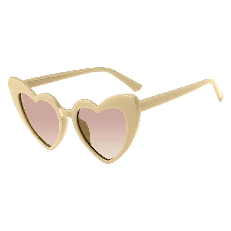 Women Heart Shaped Sunglasses Retro UV Protection Eye Glasses 4