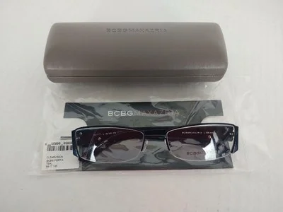 Womens BCBGMAXAZRIA Portia Teal and Black Eyeglasses Frame 54 17 135mm NEW