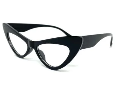 Womens Classy Elegant Modern Retro Clear Lens EYE GLASSES Black Frame RX Capable 4
