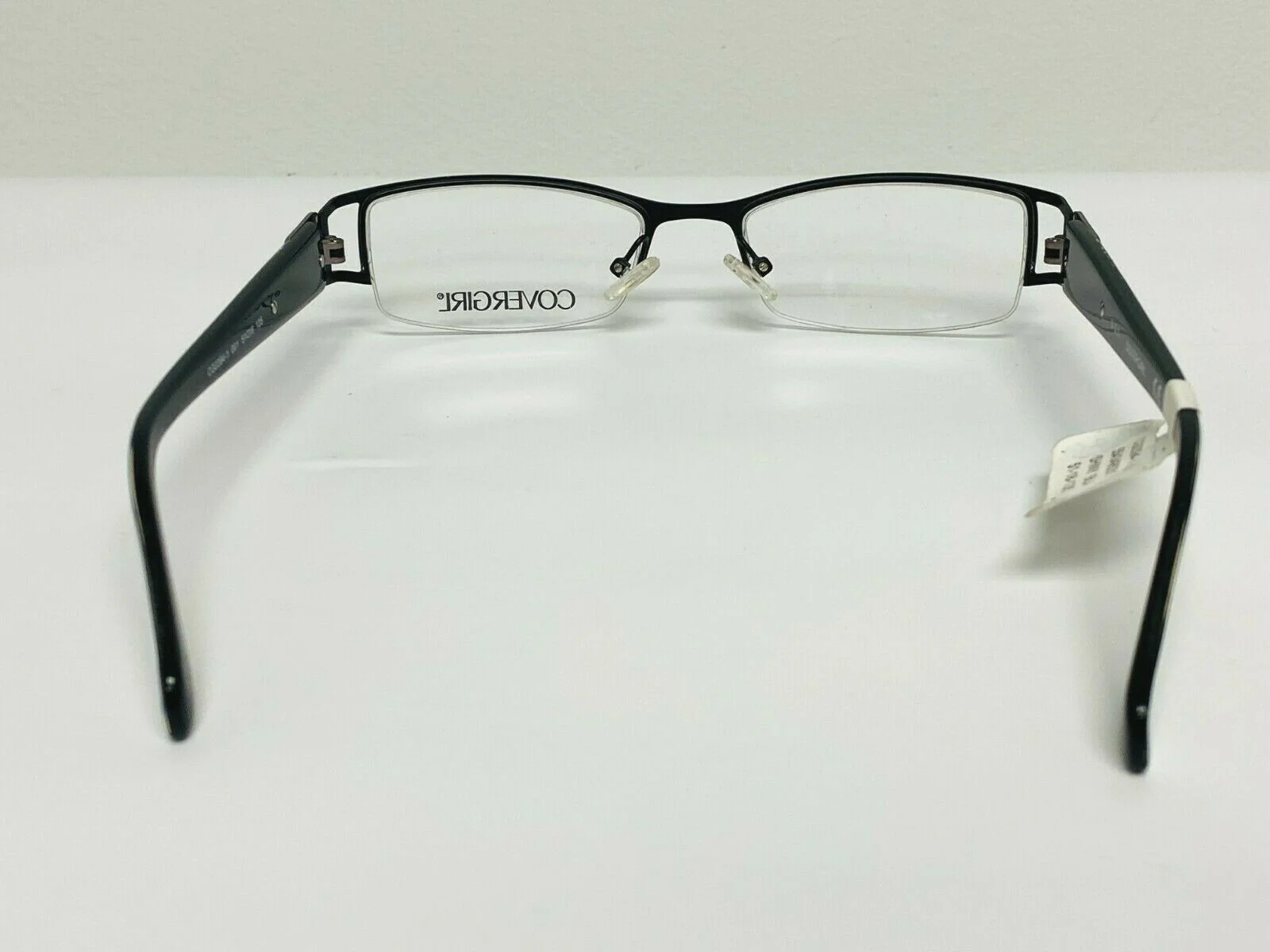 Womens Covergirl Eyeglasses CG0394-01 Black White Rectangle Half Rim 51 18 135 2