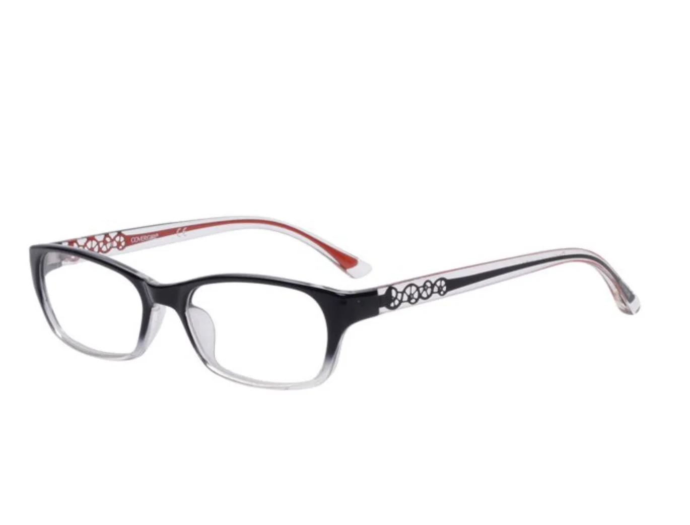 Womens Covergirl Eyeglasses CG0828 Red Black Cat Eye Frames 52 17 135 2