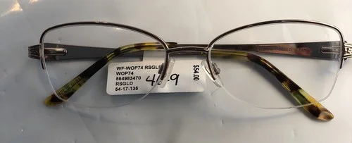 Women’s Eyeglass Frame Wop74 Rs 54-17-135 gold Overnight Or two Day Listing 2