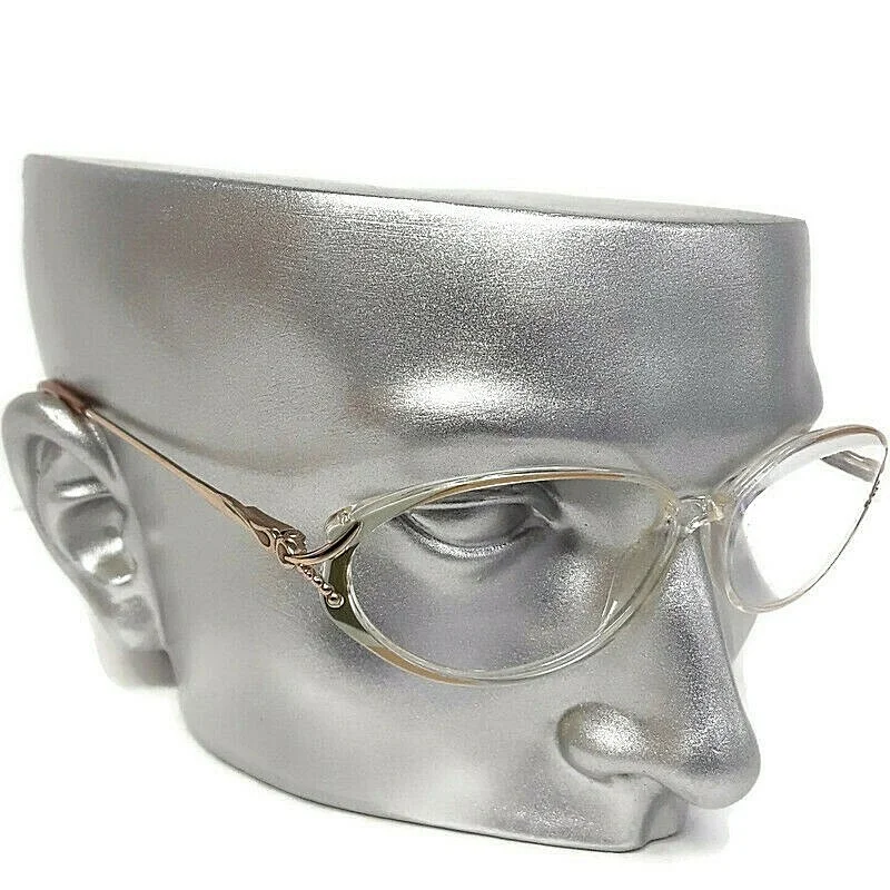 Womens Eyeglasses Frames Clear and gold 53-10-135 Louisa Alexander Collection