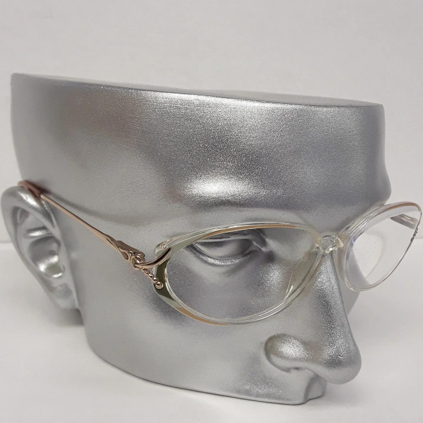 Womens Eyeglasses Frames Clear and gold 53-10-135 Louisa Alexander Collection 2