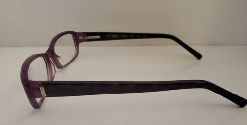 Womens Flower 6021 GERTIE Purple Rectangle Full Rim Eyeglasses Frames 54 17 140 3
