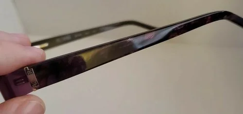 Womens Flower 6021 GERTIE Purple Rectangle Full Rim Eyeglasses Frames 54 17 140 4