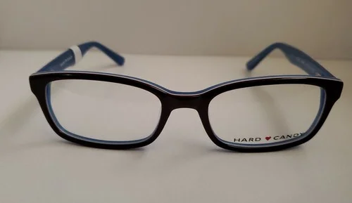 Womens Hard Candy HC18 Eyeglass Frames 51 18 140 Rectangle Purple Blue 2