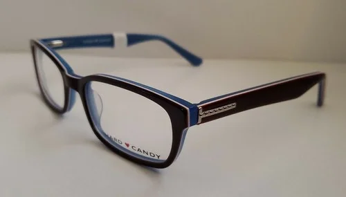 Womens Hard Candy HC18 Eyeglass Frames 51 18 140 Rectangle Purple Blue 3
