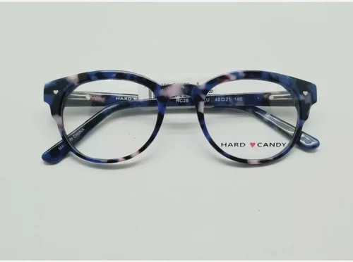 Womens Hard Candy HC26 Optical Eyeglass Frames 48-21-140 Cat Eye Blue Tortoise