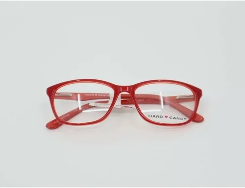 Womens Hard Candy HC39 RED Red Full Rim Cat Eye Eyeglasses 53-16-135