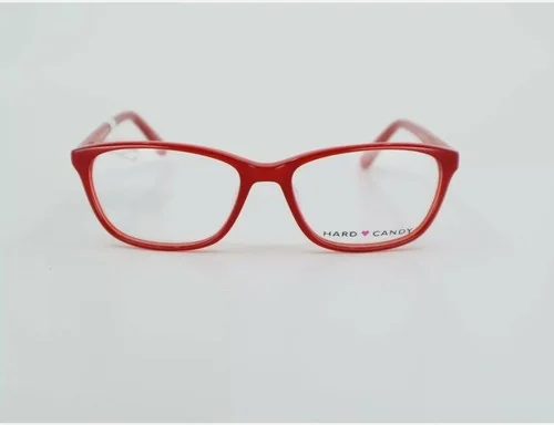 Womens Hard Candy HC39 RED Red Full Rim Cat Eye Eyeglasses 53-16-135 2