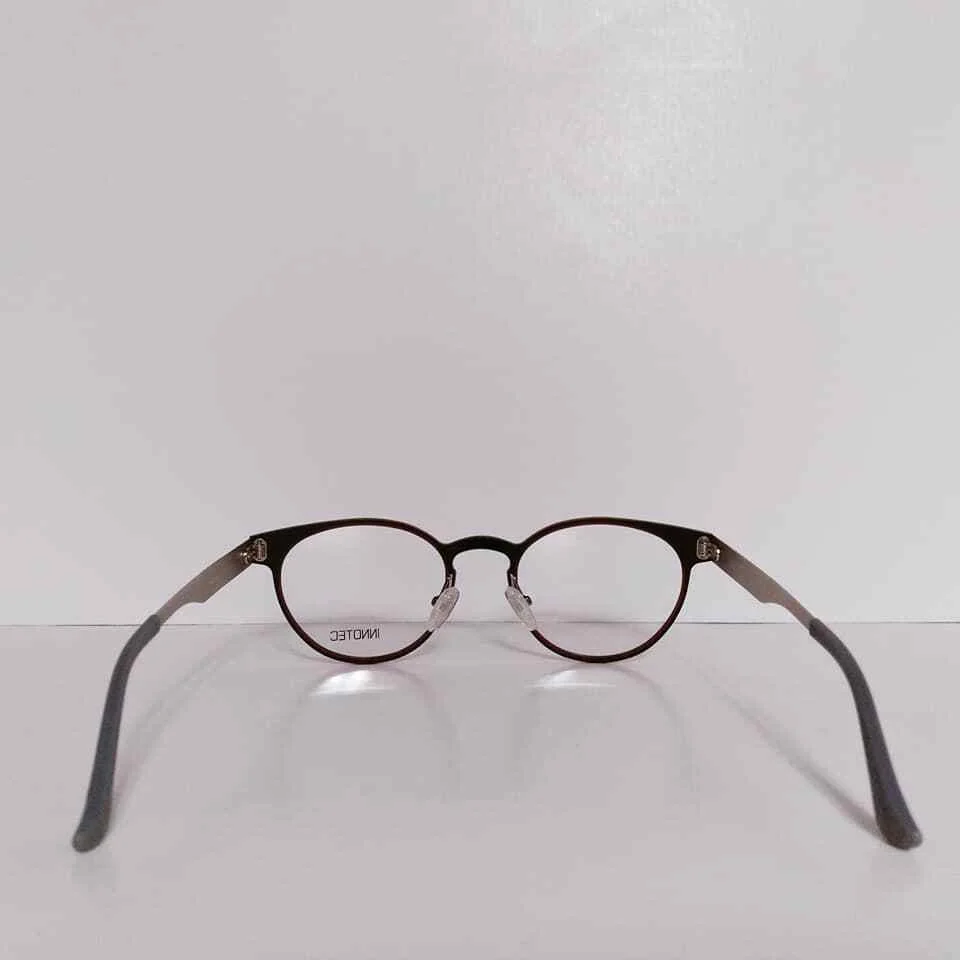 Womens Innotec Round Designer Eyeglasses Frames And Case 48-20-145 Purple Prism 4