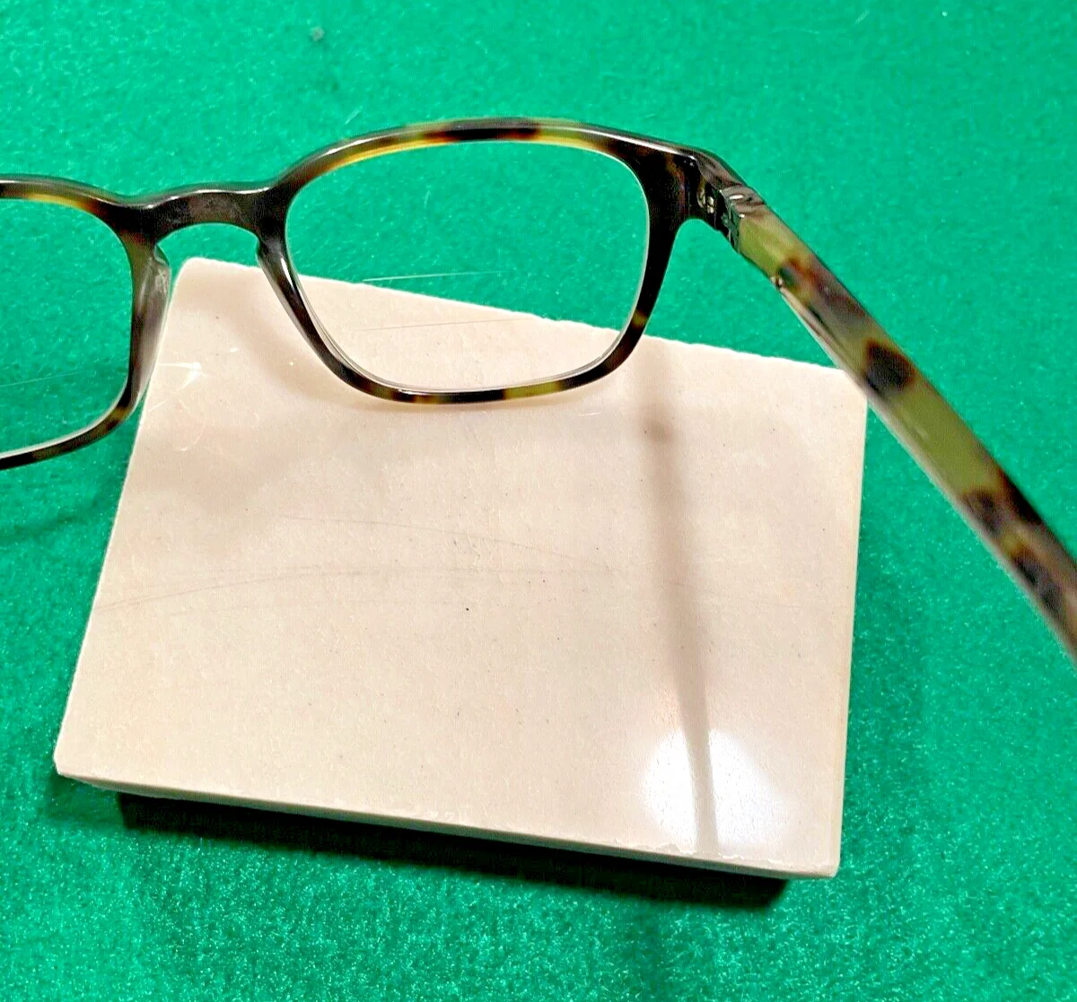 Women’s Kirkland Signature Rectangle Green / Tortoise Eyeglasses Frames~Preowned 3