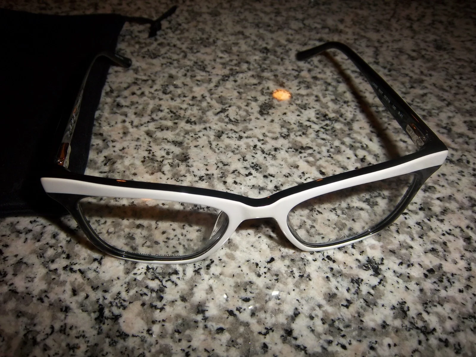 WOMENS L.A.M.B. BLACK/WHITE EYEGLASS FRAMES - NEW 2